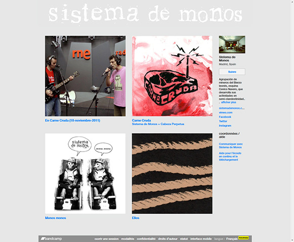 Bandcamp - Sistema de Monos